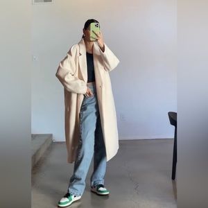 h&m oversized coat - euc